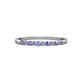 3 - Clara 2.00 mm Tanzanite and Lab Grown Diamond 10 Stone Wedding Band 