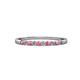 3 - Clara 2.00 mm Pink Tourmaline and Lab Grown Diamond 10 Stone Wedding Band 