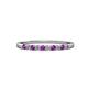 3 - Clara 2.00 mm Amethyst and Lab Grown Diamond 10 Stone Wedding Band 