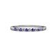 3 - Clara 2.00 mm Iolite and Lab Grown Diamond 10 Stone Wedding Band 