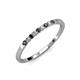 2 - Clara 2.00 mm Black and White Lab Grown Diamond 10 Stone Wedding Band 