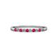 3 - Clara 2.00 mm Ruby and Lab Grown Diamond 10 Stone Wedding Band 