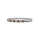 1 - Clara 2.00 mm Smoky Quartz and Lab Grown Diamond 10 Stone Wedding Band 