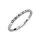 3 - Clara 2.00 mm Lab Grown Diamond and Alexandrite 10 Stone Wedding Band 