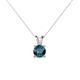 1 - Jassiel 5.80 mm Round Blue Diamond Double Bail Solitaire Pendant Necklace 
