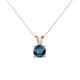 1 - Jassiel 5.80 mm Round Blue Diamond Double Bail Solitaire Pendant Necklace 