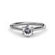 1 - Verena 1.00 ct IGI Certified Lab Grown Diamond Round (6.50 mm) Solitaire Engagement Ring 