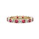 1 - Joyce 3.40 mm Ruby and Lab Grown Diamond Eternity Band 