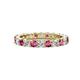 1 - Joyce 3.40 mm Pink Tourmaline and Lab Grown Diamond Eternity Band 