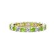 1 - Joyce 3.40 mm Peridot and Lab Grown Diamond Eternity Band 