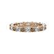 1 - Joyce 3.40 mm Smoky Quartz and Lab Grown Diamond Eternity Band 