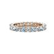 1 - Joyce 3.40 mm Aquamarine and Lab Grown Diamond Eternity Band 