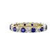 1 - Joyce 3.40 mm Blue Sapphire and Lab Grown Diamond Eternity Band 