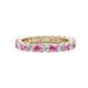 1 - Joyce 3.40 mm Pink Sapphire and Lab Grown Diamond Eternity Band 