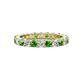 1 - Joyce 3.40 mm Green Garnet and Lab Grown Diamond Eternity Band 