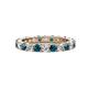 1 - Joyce 3.40 mm Blue and White Lab Grown Diamond Eternity Band 