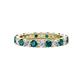 1 - Joyce 3.40 mm London Blue Topaz and Lab Grown Diamond Eternity Band 