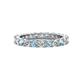 1 - Joyce 3.40 mm Aquamarine and Lab Grown Diamond Eternity Band 