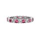 1 - Joyce 3.40 mm Pink Tourmaline and Lab Grown Diamond Eternity Band 