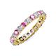 4 - Joyce 3.40 mm Pink Sapphire and Lab Grown Diamond Eternity Band 