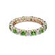 3 - Joyce 3.40 mm Green Garnet and Lab Grown Diamond Eternity Band 