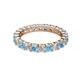 3 - Joyce 3.40 mm Blue Topaz and Lab Grown Diamond Eternity Band 