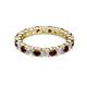 3 - Joyce 3.40 mm Red Garnet and Lab Grown Diamond Eternity Band 
