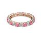 3 - Joyce 3.40 mm Rhodolite Garnet and Lab Grown Diamond Eternity Band 