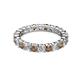 3 - Joyce 3.40 mm Smoky Quartz and Lab Grown Diamond Eternity Band 