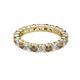 3 - Joyce 3.40 mm Smoky Quartz and Lab Grown Diamond Eternity Band 
