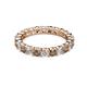 3 - Joyce 3.40 mm Smoky Quartz and Lab Grown Diamond Eternity Band 