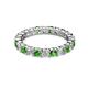 3 - Joyce 3.40 mm Green Garnet and Lab Grown Diamond Eternity Band 