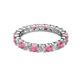 3 - Joyce 3.40 mm Rhodolite Garnet and Lab Grown Diamond Eternity Band 