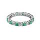 3 - Joyce 3.40 mm Emerald and Lab Grown Diamond Eternity Band 