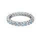 3 - Joyce 3.40 mm Aquamarine and Lab Grown Diamond Eternity Band 