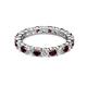3 - Joyce 3.40 mm Red Garnet and Lab Grown Diamond Eternity Band 