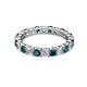 3 - Joyce 3.40 mm London Blue Topaz and Lab Grown Diamond Eternity Band 