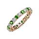 4 - Joyce 3.40 mm Green Garnet and Lab Grown Diamond Eternity Band 
