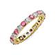 4 - Joyce 3.40 mm Pink Tourmaline and Lab Grown Diamond Eternity Band 