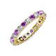 4 - Joyce 3.40 mm Amethyst and Lab Grown Diamond Eternity Band 