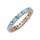 4 - Joyce 3.40 mm Blue Topaz and Lab Grown Diamond Eternity Band 