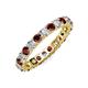 4 - Joyce 3.40 mm Red Garnet and Lab Grown Diamond Eternity Band 
