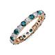 4 - Joyce 3.40 mm London Blue Topaz and Lab Grown Diamond Eternity Band 