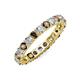 4 - Joyce 3.40 mm Smoky Quartz and Lab Grown Diamond Eternity Band 
