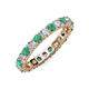 4 - Joyce 3.40 mm Emerald and Lab Grown Diamond Eternity Band 