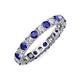 4 - Joyce 3.40 mm Blue Sapphire and Lab Grown Diamond Eternity Band 