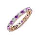 4 - Joyce 3.40 mm Amethyst and Lab Grown Diamond Eternity Band 