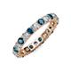 4 - Joyce 3.40 mm Blue and White Lab Grown Diamond Eternity Band 