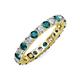 4 - Joyce 3.40 mm London Blue Topaz and Lab Grown Diamond Eternity Band 