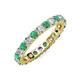 4 - Joyce 3.40 mm Emerald and Lab Grown Diamond Eternity Band 